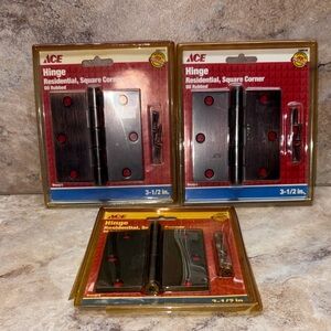 Ace Residential Square Corner Door Hinge Oil Rubbed finish Bronze / Black 3-1/2”